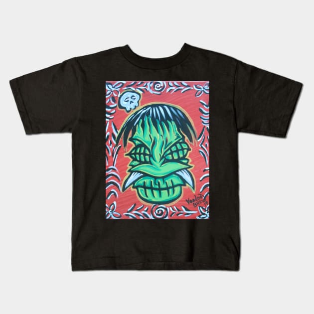 shrunken head Kids T-Shirt by Voodoobrew